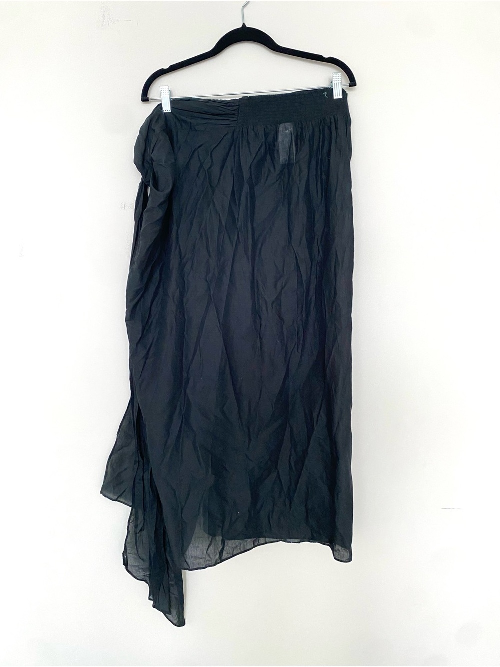 J Crew Convertible Beach Sarong Cover-Up Wrap Midi Skirt Black Halter Dress - Picture 7 of 9